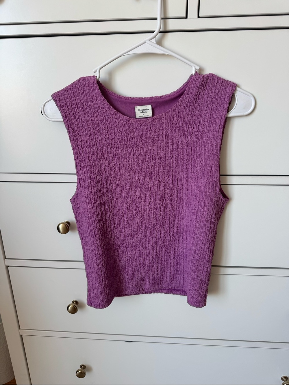 Abercrombie & Fitch Lilac Textured Sleeveless Tank
